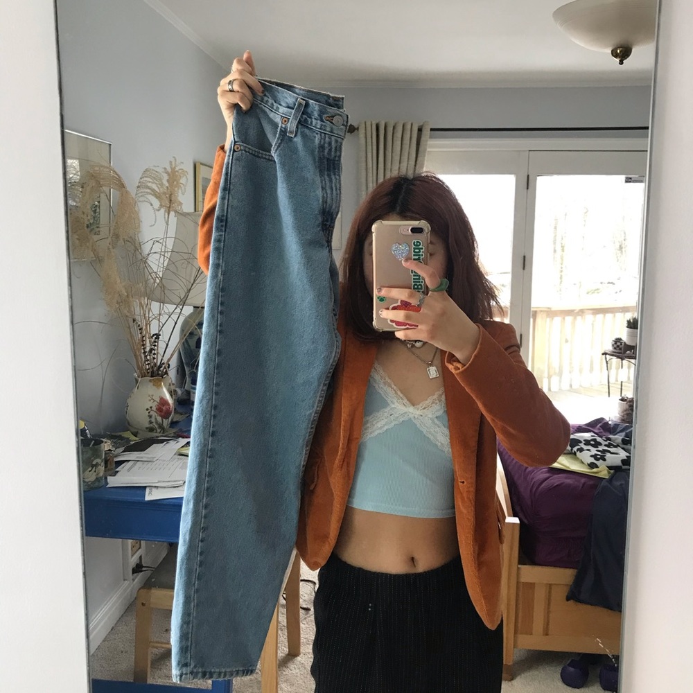 vintage levi’s 560 high waisted light wash jean